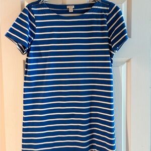 J. Crew Blue and White Striped Tee